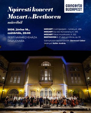 Koncertajánló: Nyáresti zene és derű a Concerto Budapesttel